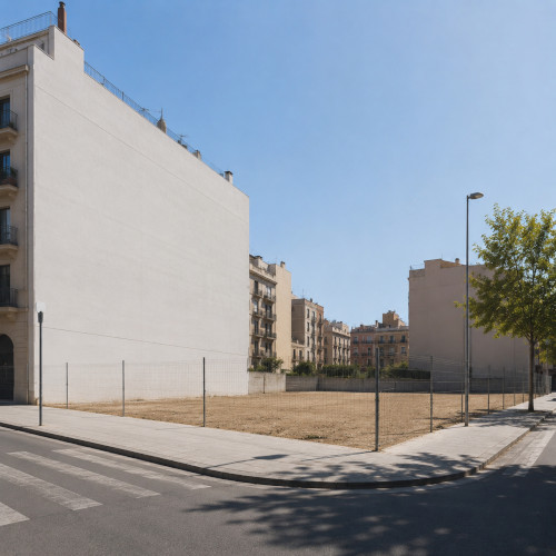 Imagen del exterior de un terreno